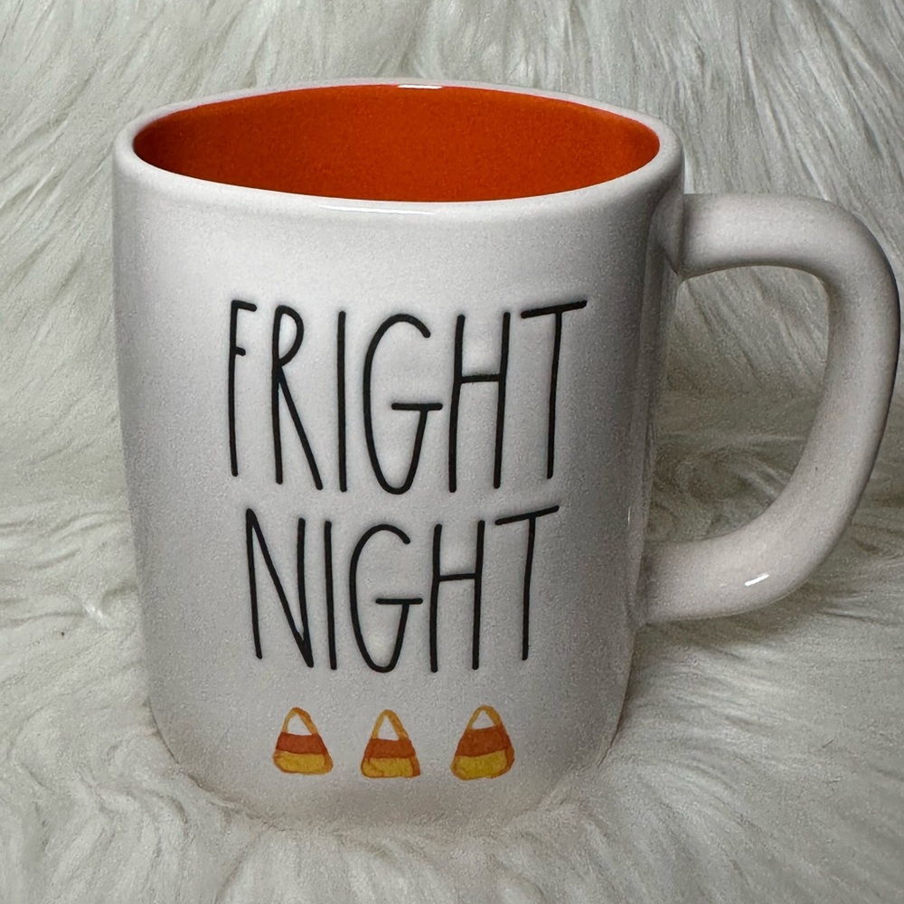 Rae Dunn FRIGHT NIGHT Mug Candy Corn H5